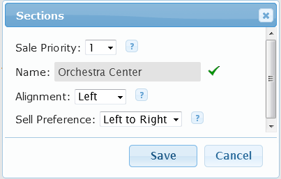 Adding a theater style section